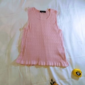 Kasper pink knit top
